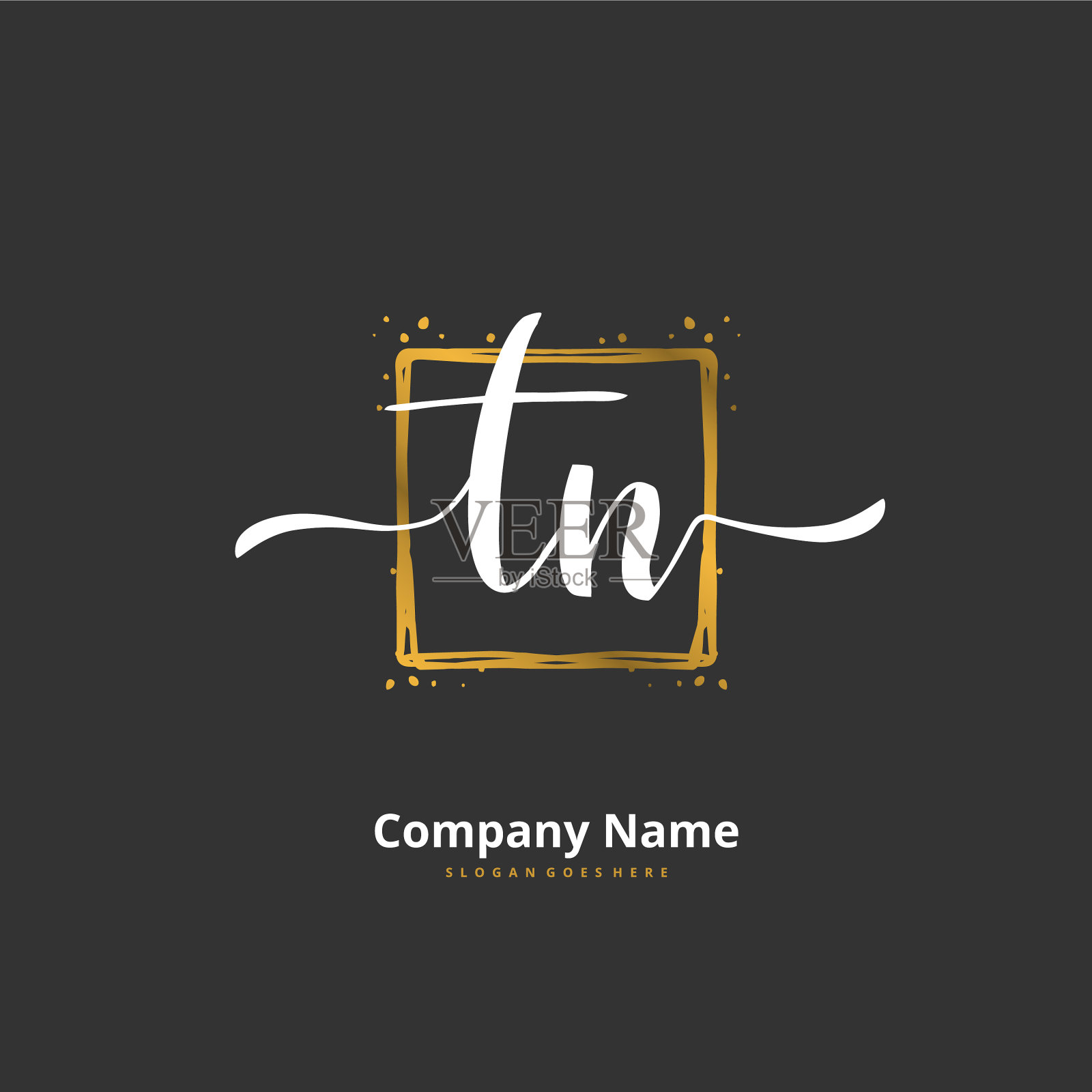 T n tn初始手写和签名标志插画图片素材