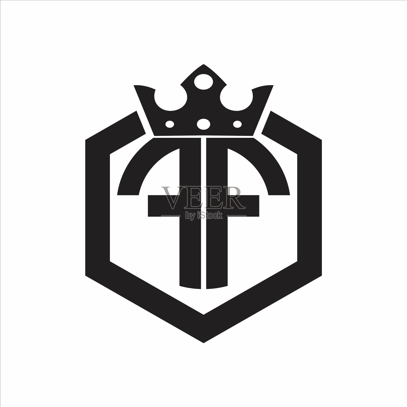 Ff标志图案为圆形六边形插画图片素材