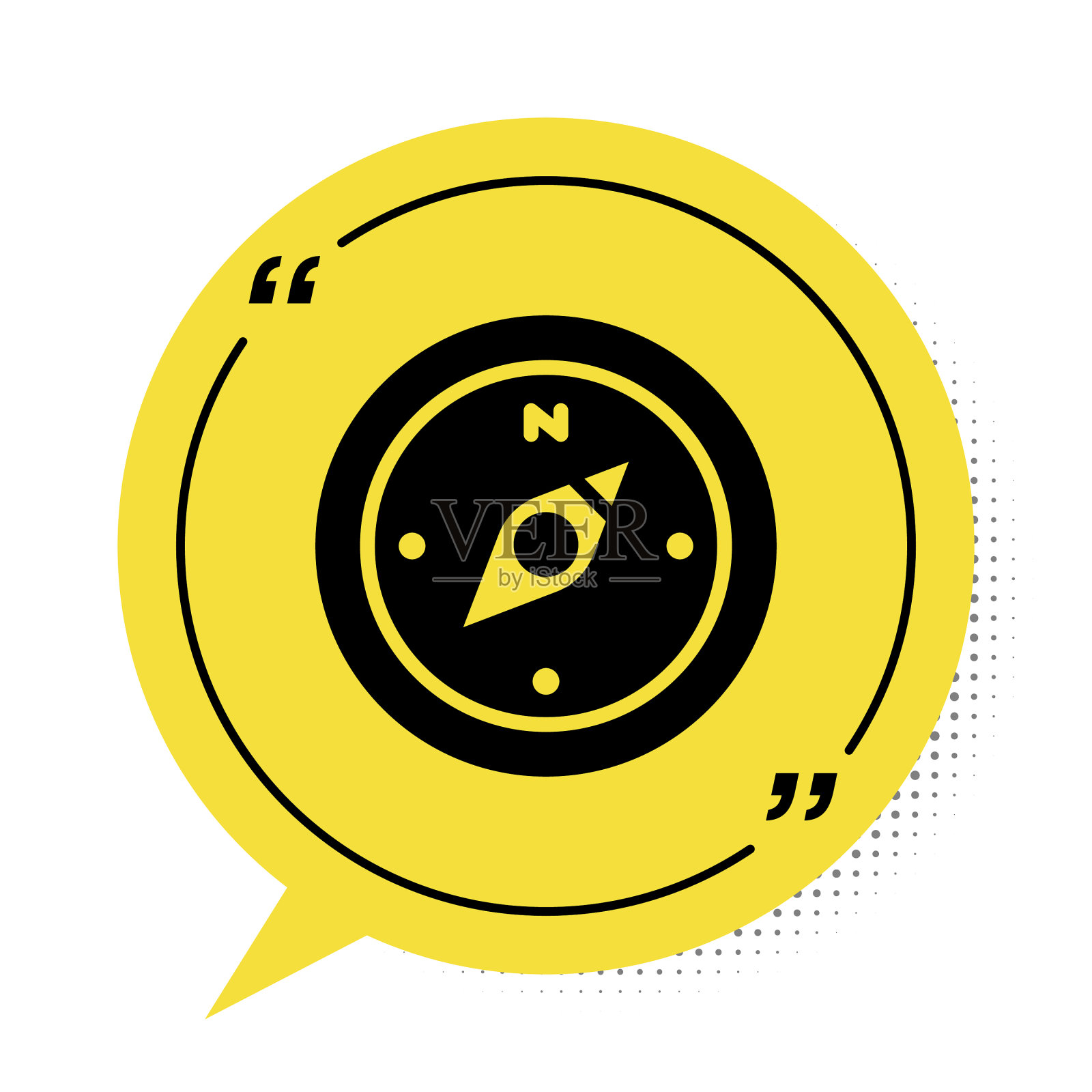 黑色罗盘图标孤立在白色背景上插画图片素材