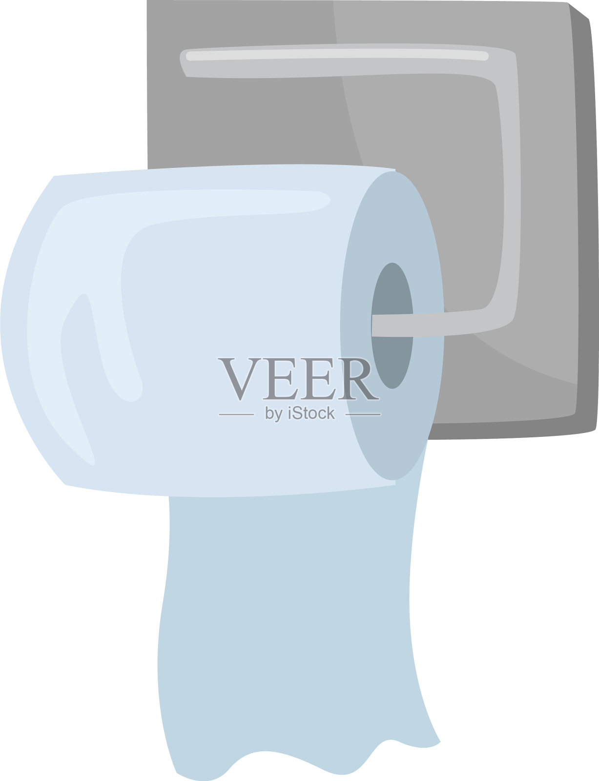 白色背景的厕纸架设计元素图片