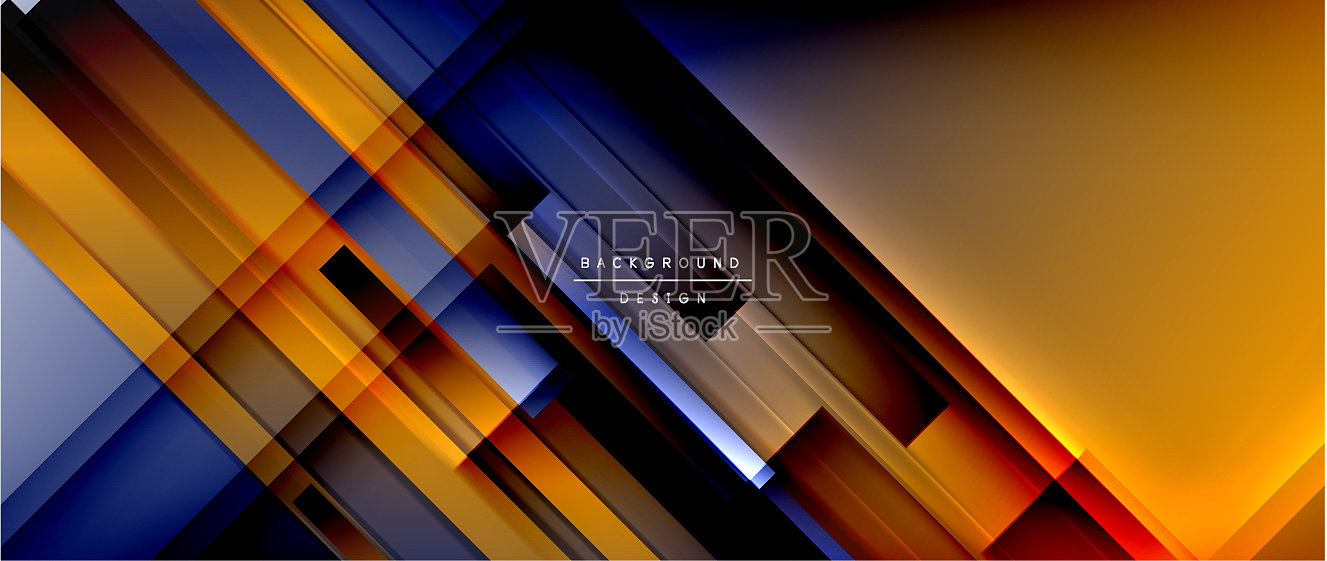 动态线条上的流体颜色梯度流行设计模板素材