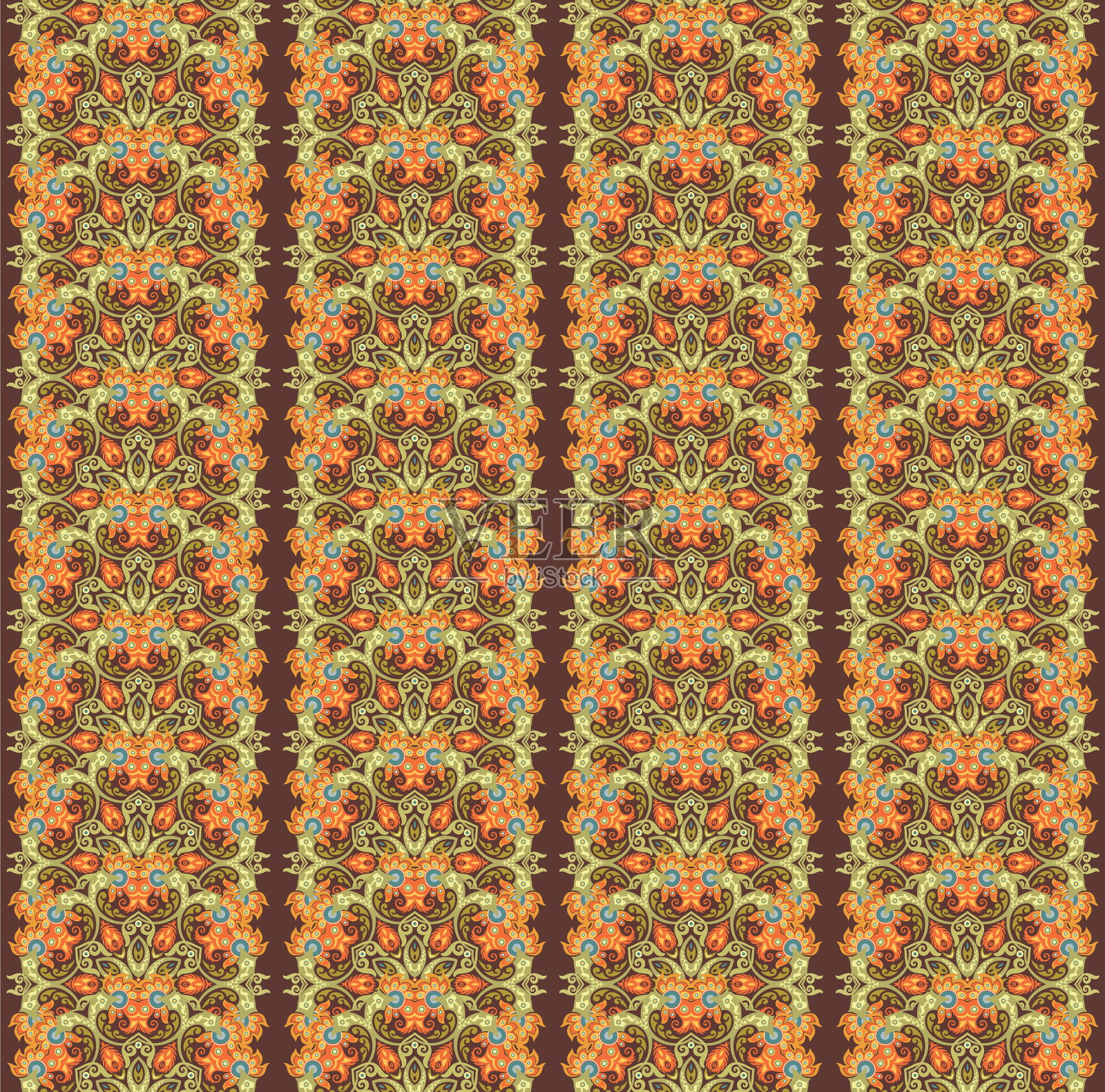 抽象自然无缝模式插画图片素材