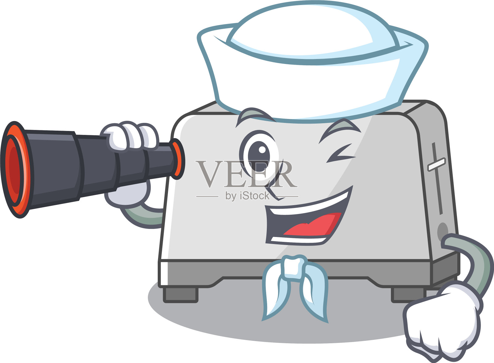 一张面包烤面包机当水手的照片插画图片素材