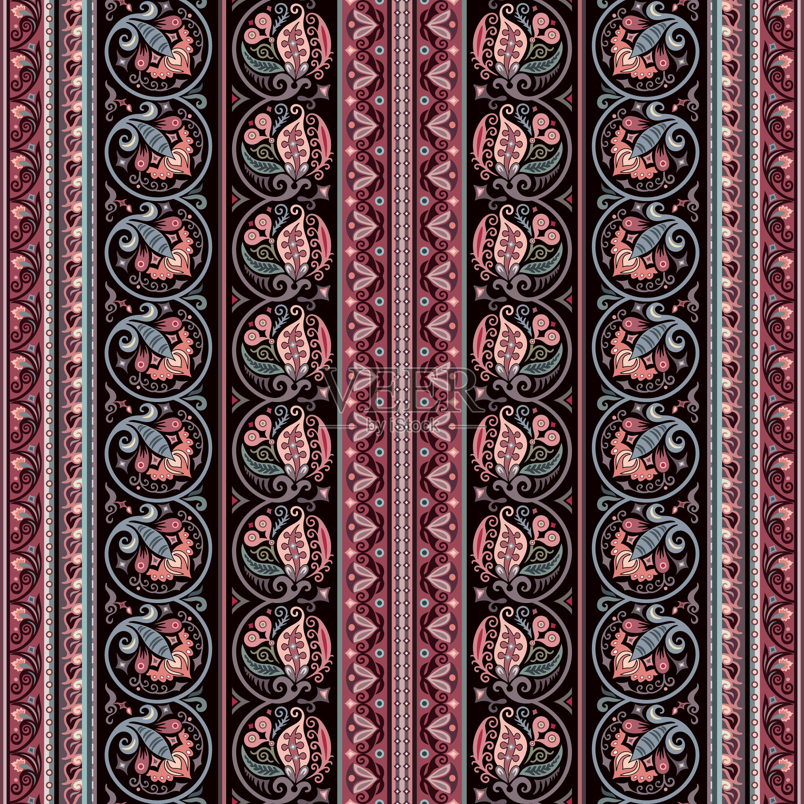 抽象的民族条纹图案背景插画图片素材