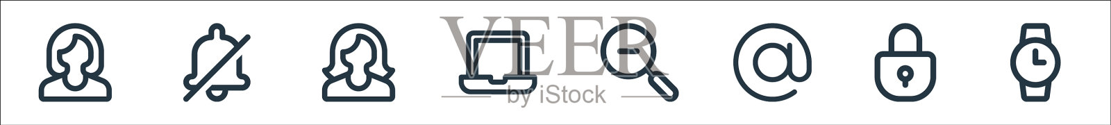 用户界面线图标线性设置质量线图标素材