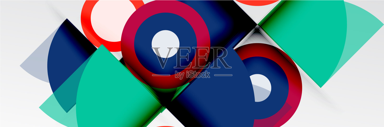 明亮的颜色圆圈抽象圆形的形状和插画图片素材