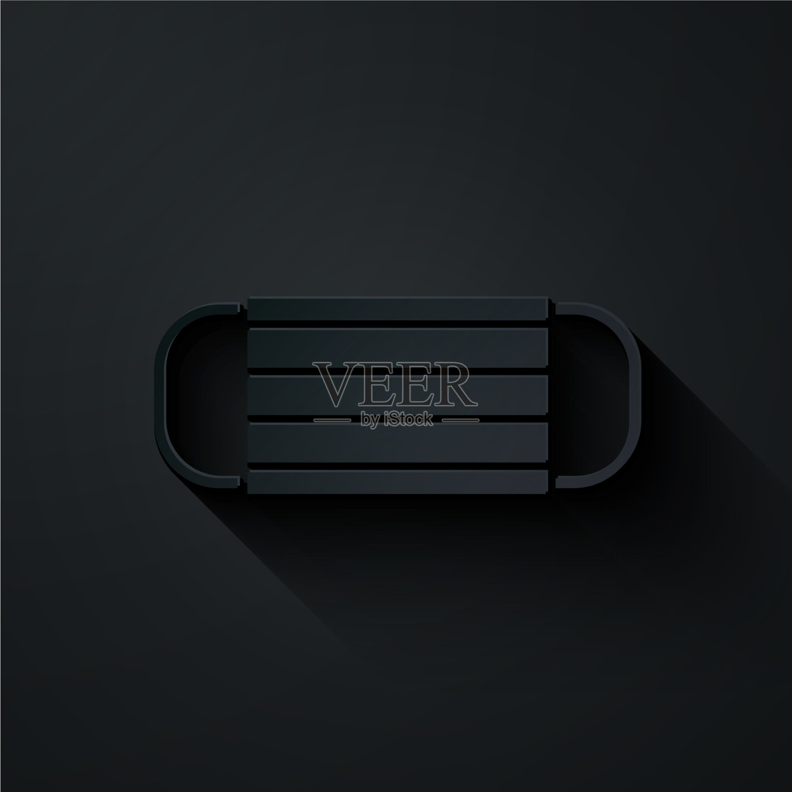 纸割伤医用防护口罩图标隔离上插画图片素材