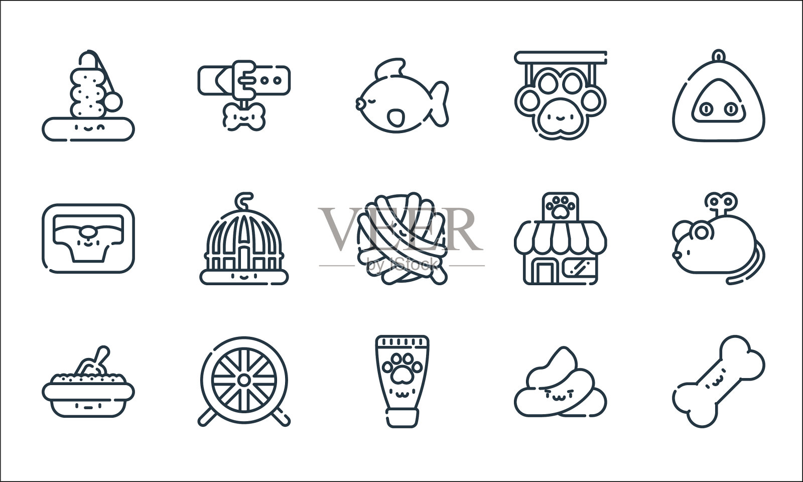 宠物线图标线性设置质量线设置等图标素材