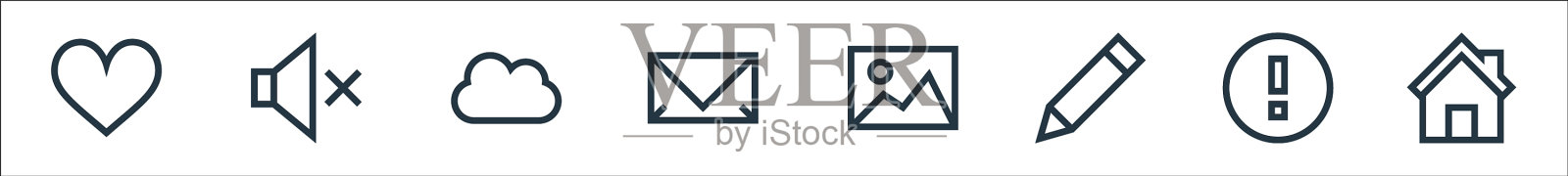 网页要点线图标线性设置质量线图标素材