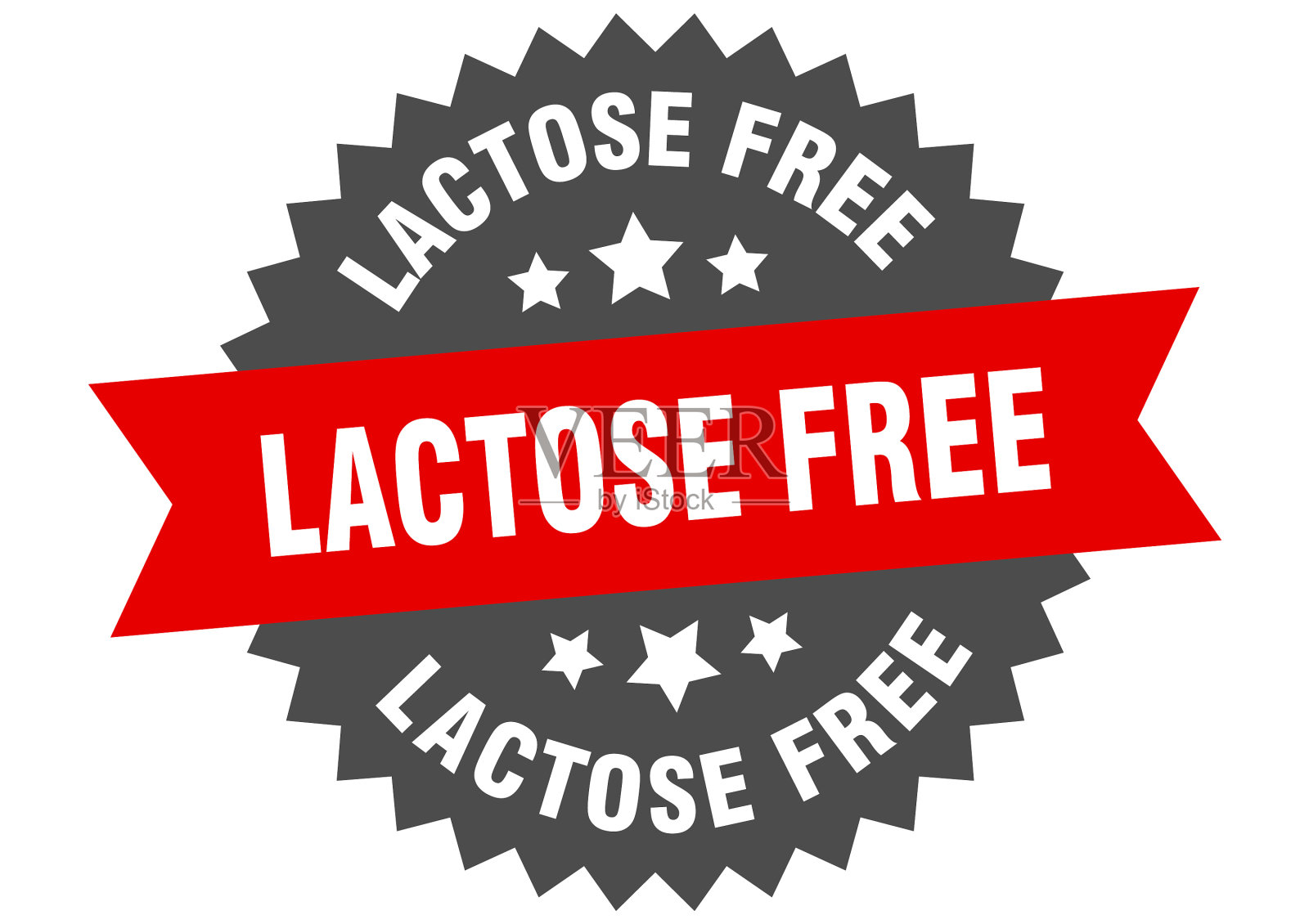 游离乳糖圆孤立丝带标签乳糖插画图片素材