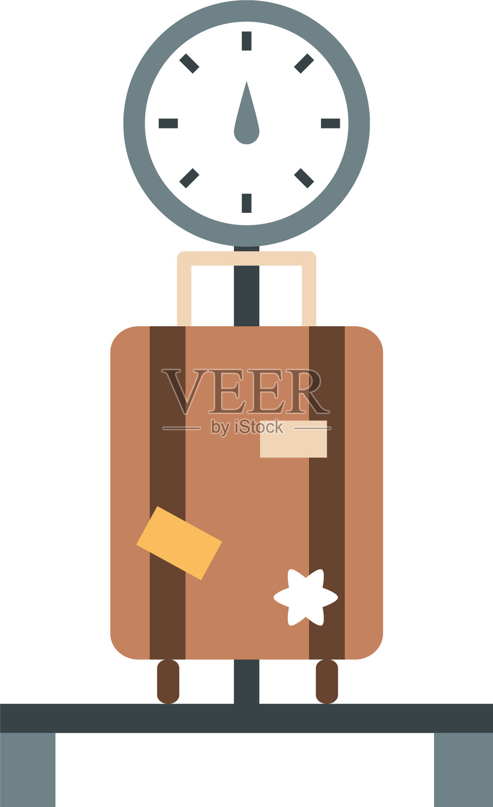 机场行李重量秤旅行运输图标素材