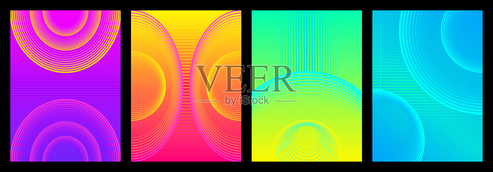 曲线设计背景集插画图片素材