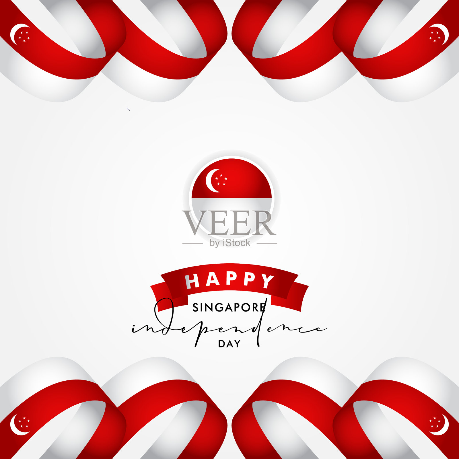 新加坡独立日设计庆祝插画图片素材