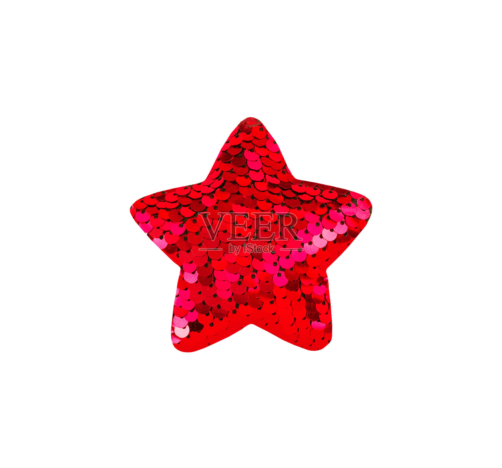 红色闪光星孤立在白色背景上照片摄影图片