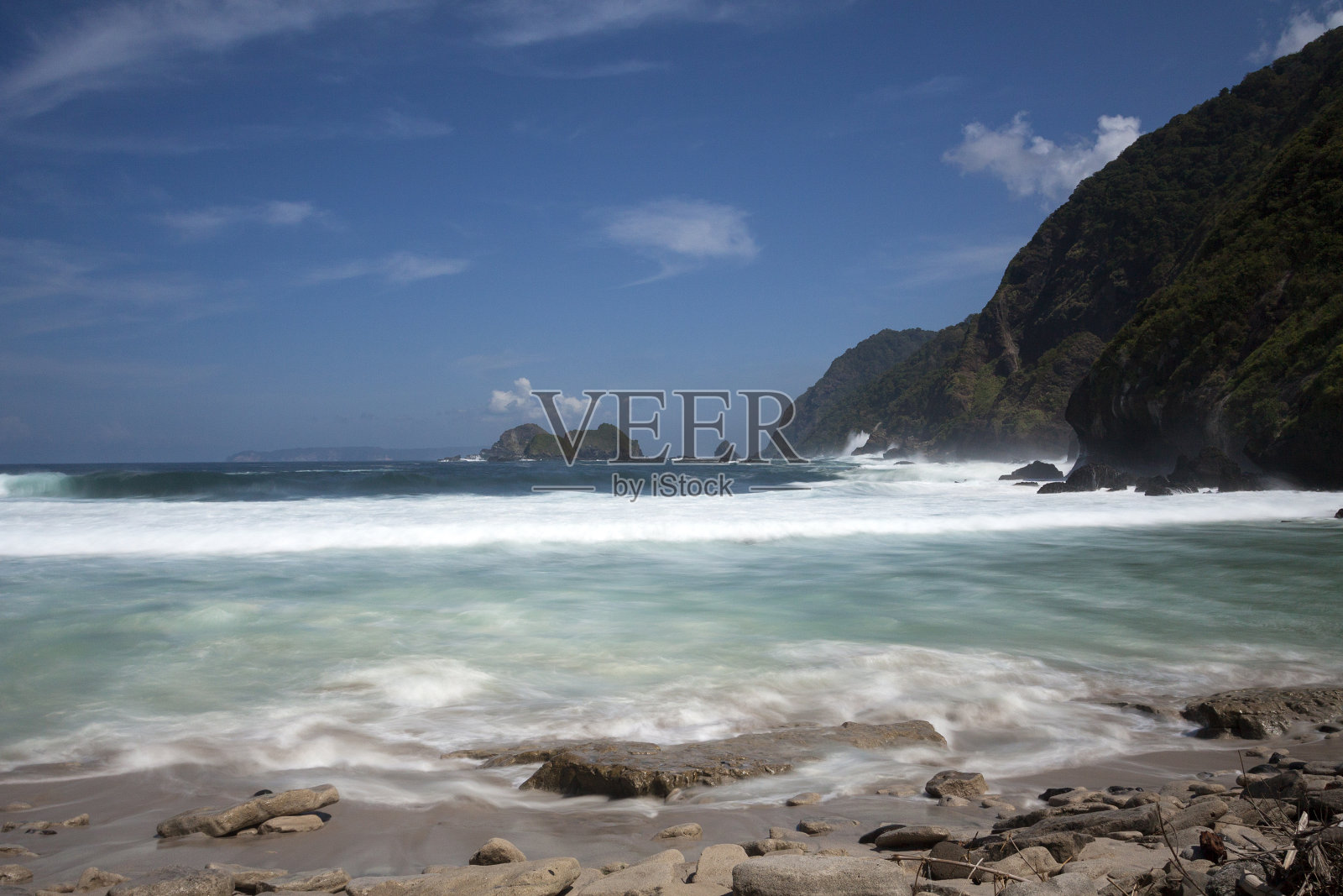 巴布马海滩照片摄影图片