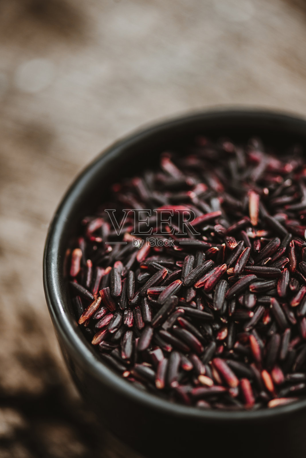 黑米和白米食物背景照片摄影图片