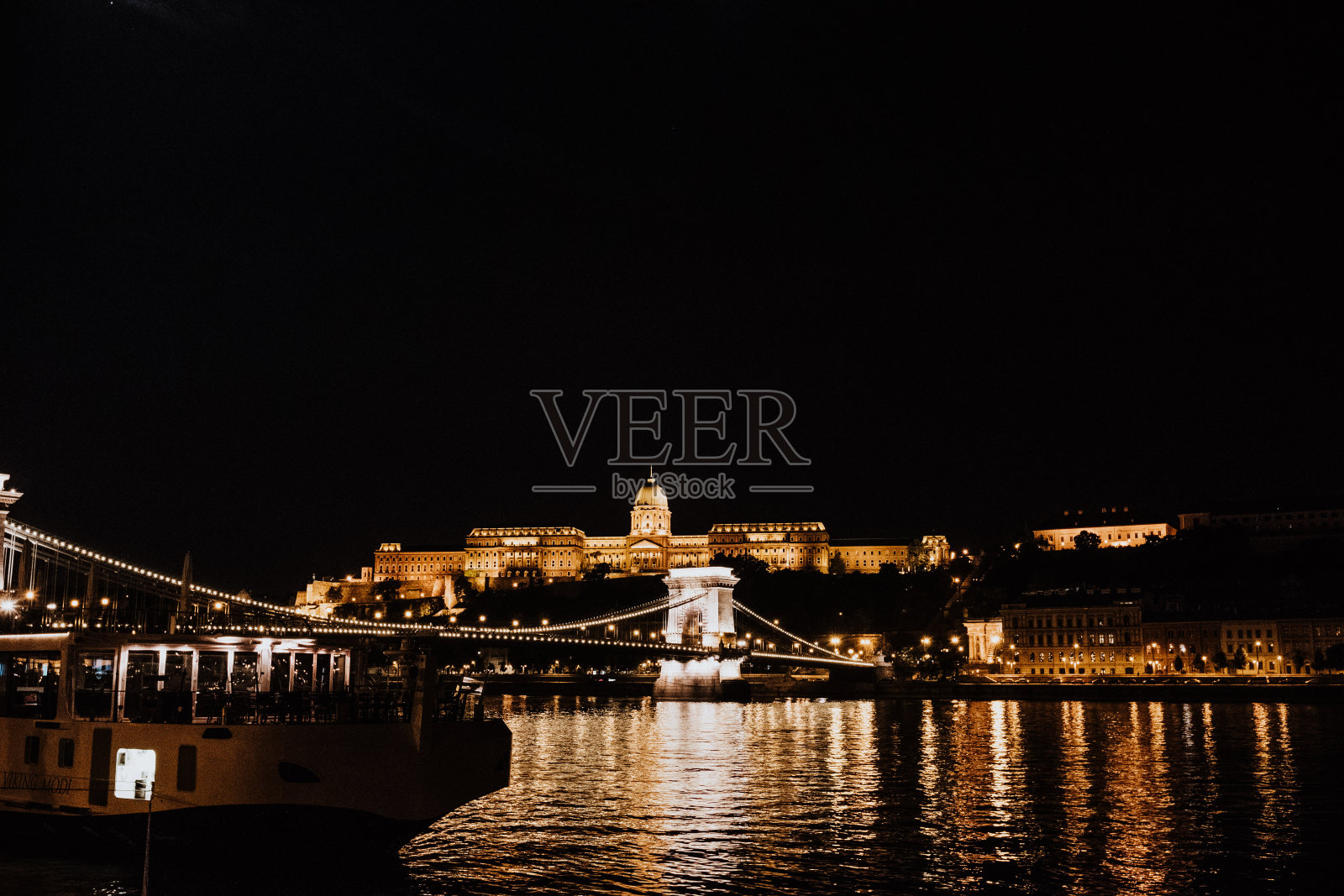 布达佩斯多瑙河上的船只照片摄影图片