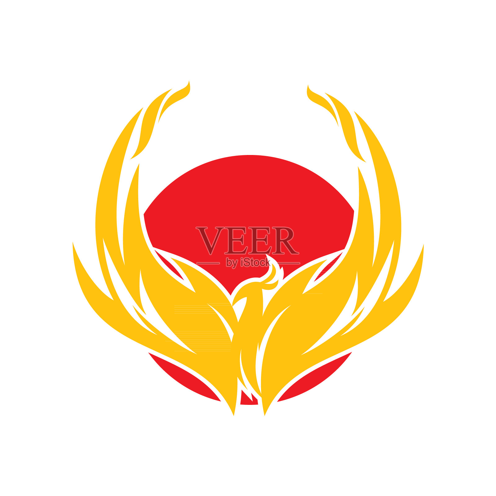 凤凰标志标志元素插画图片素材