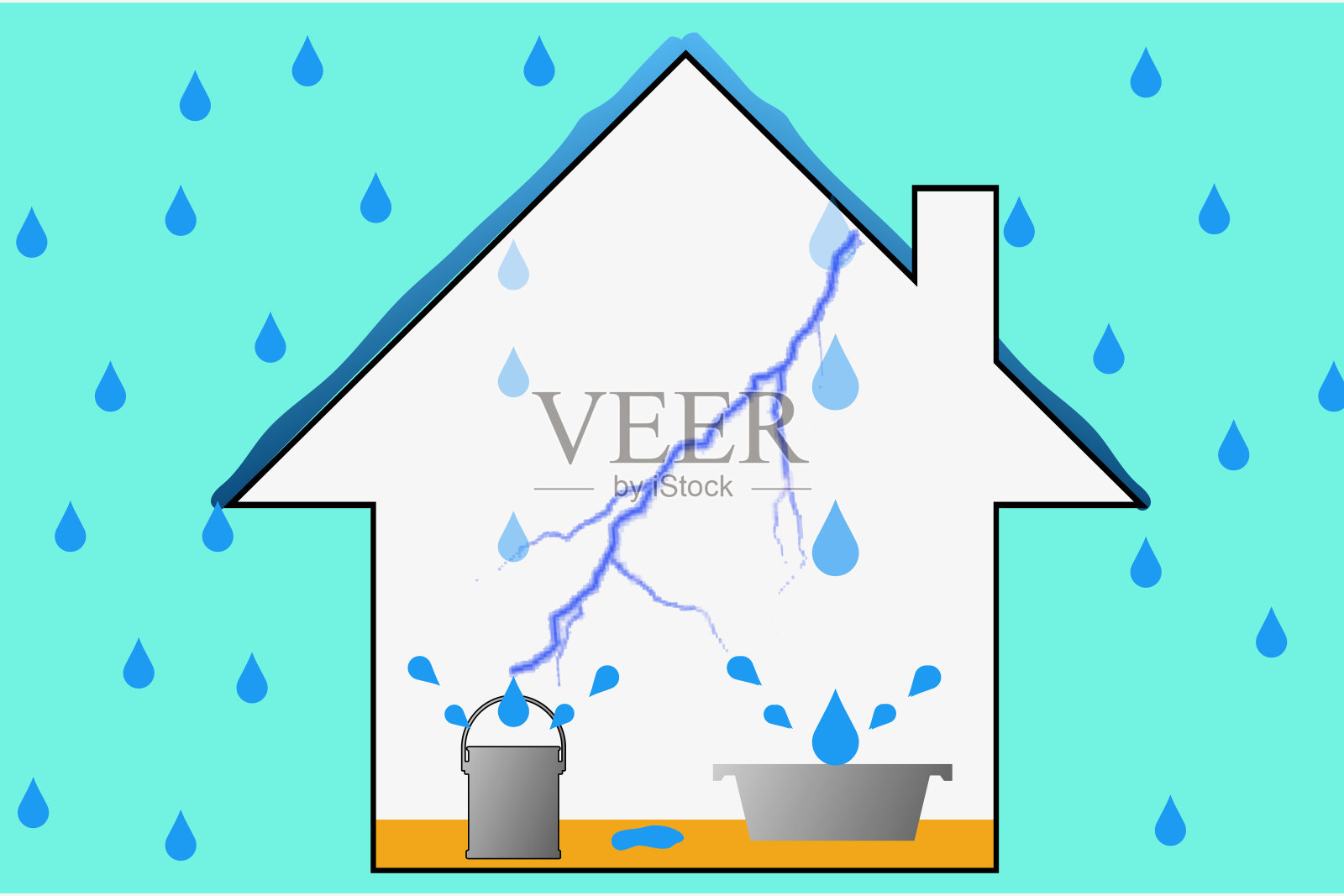 泄漏插画图片素材
