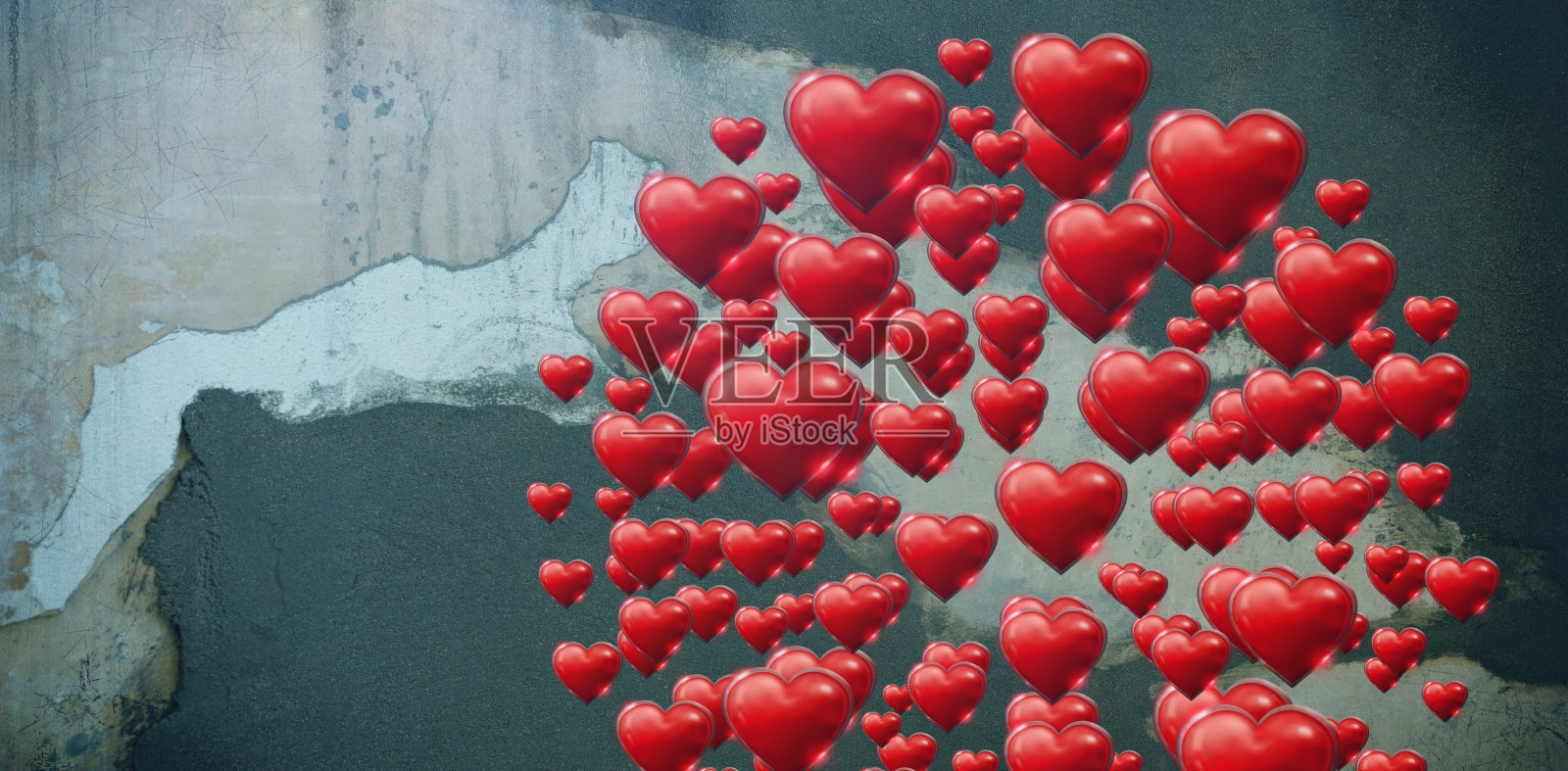 由几个心组成的圆的合成图像照片摄影图片