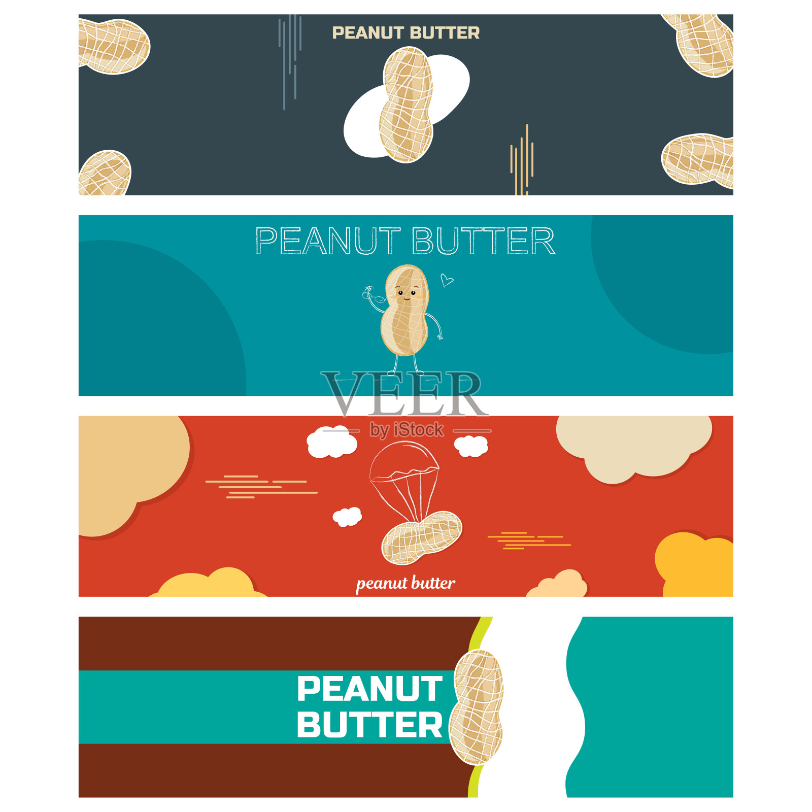 花生的标签插画图片素材