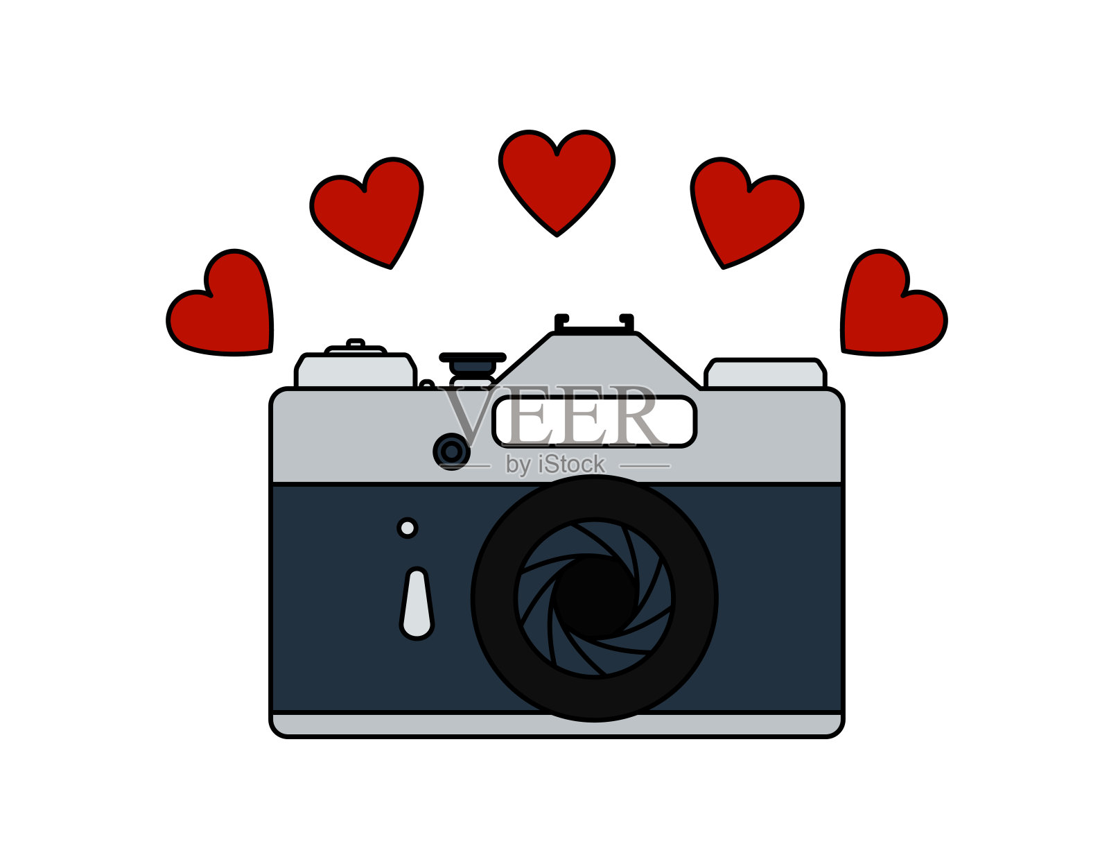 心形图标的相机设计元素图片