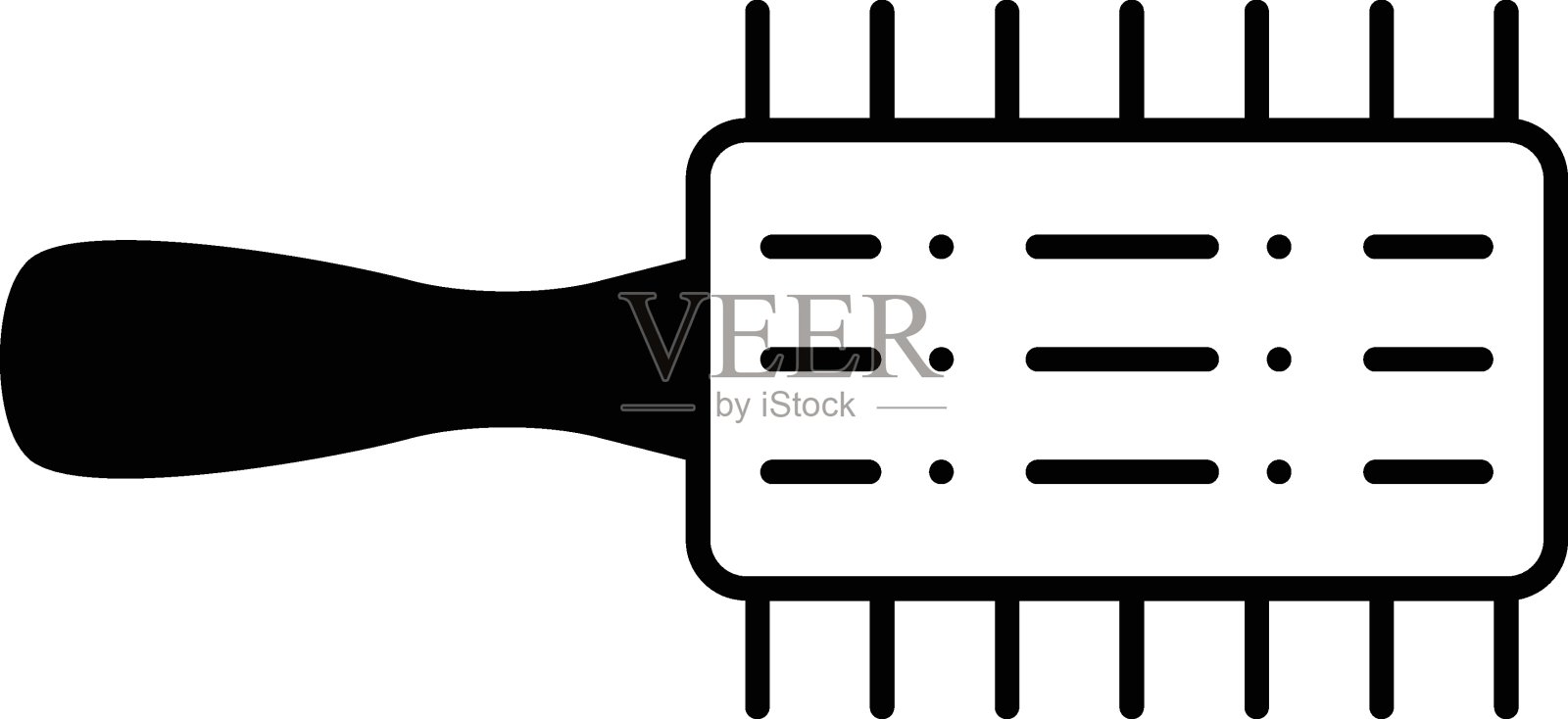 宠物毛刷概念,动物梳理矢量象形图标设计,‎Cat和狗产品供应白色背景上的符号插画图片素材