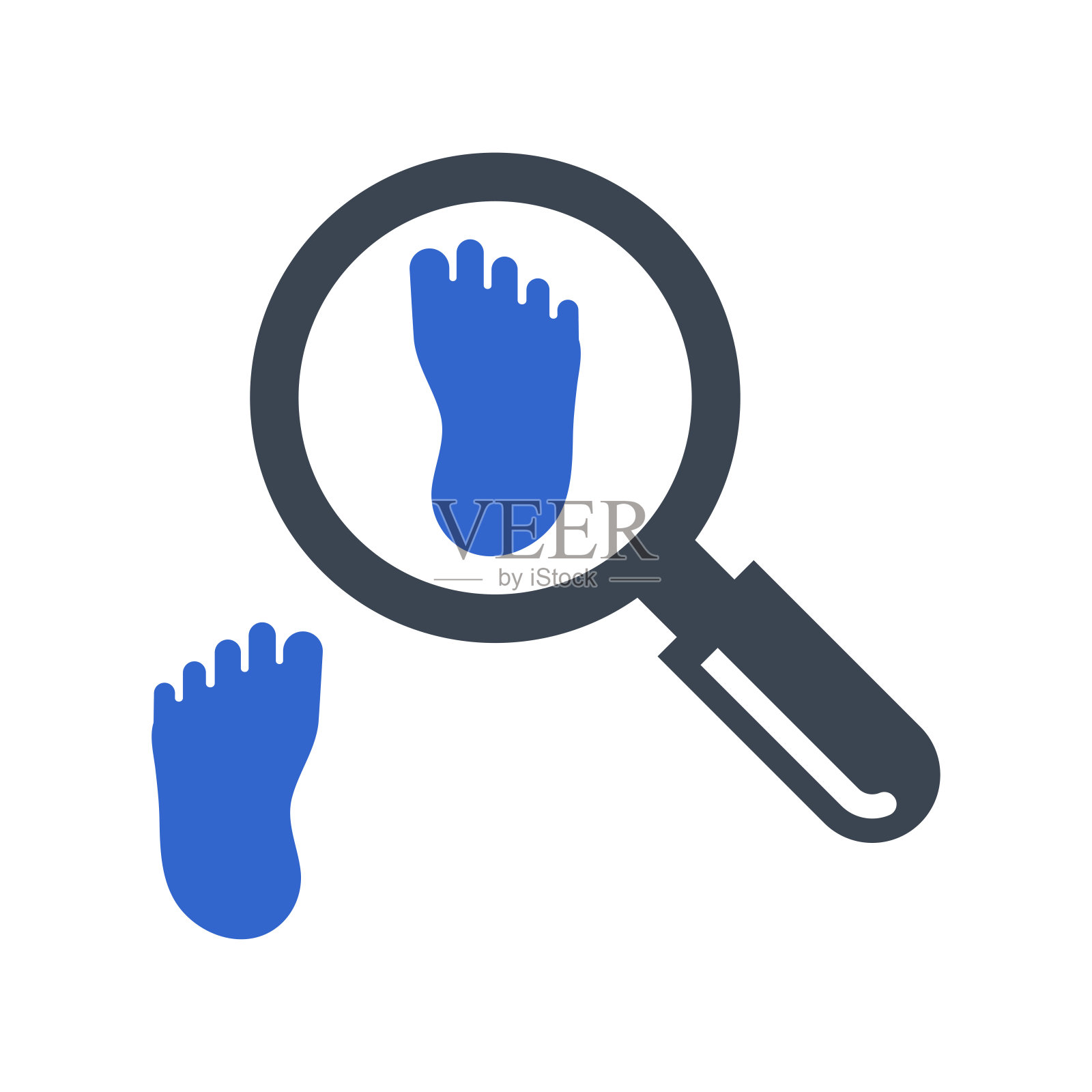 足迹搜索图标插画图片素材