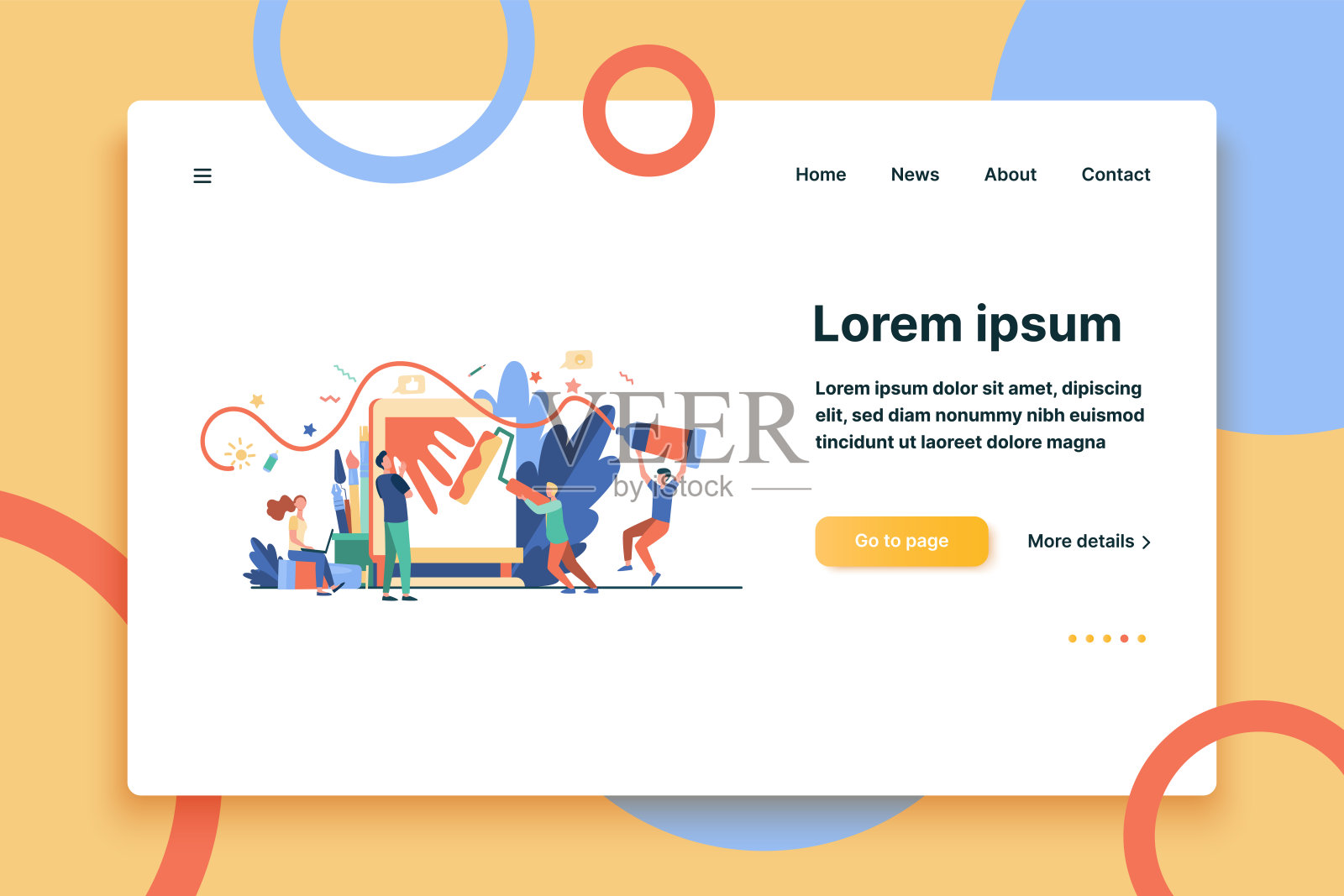 工作室艺术工作坊插画图片素材