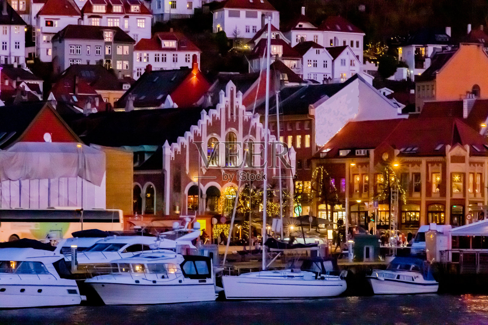 挪威卑尔根的bryggen照片摄影图片