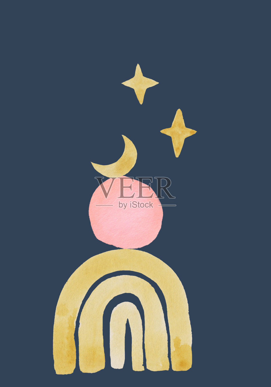 有机形状天真海报插画图片素材