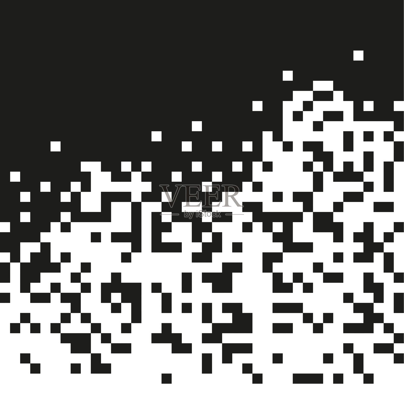 黑白像素化。插画图片素材