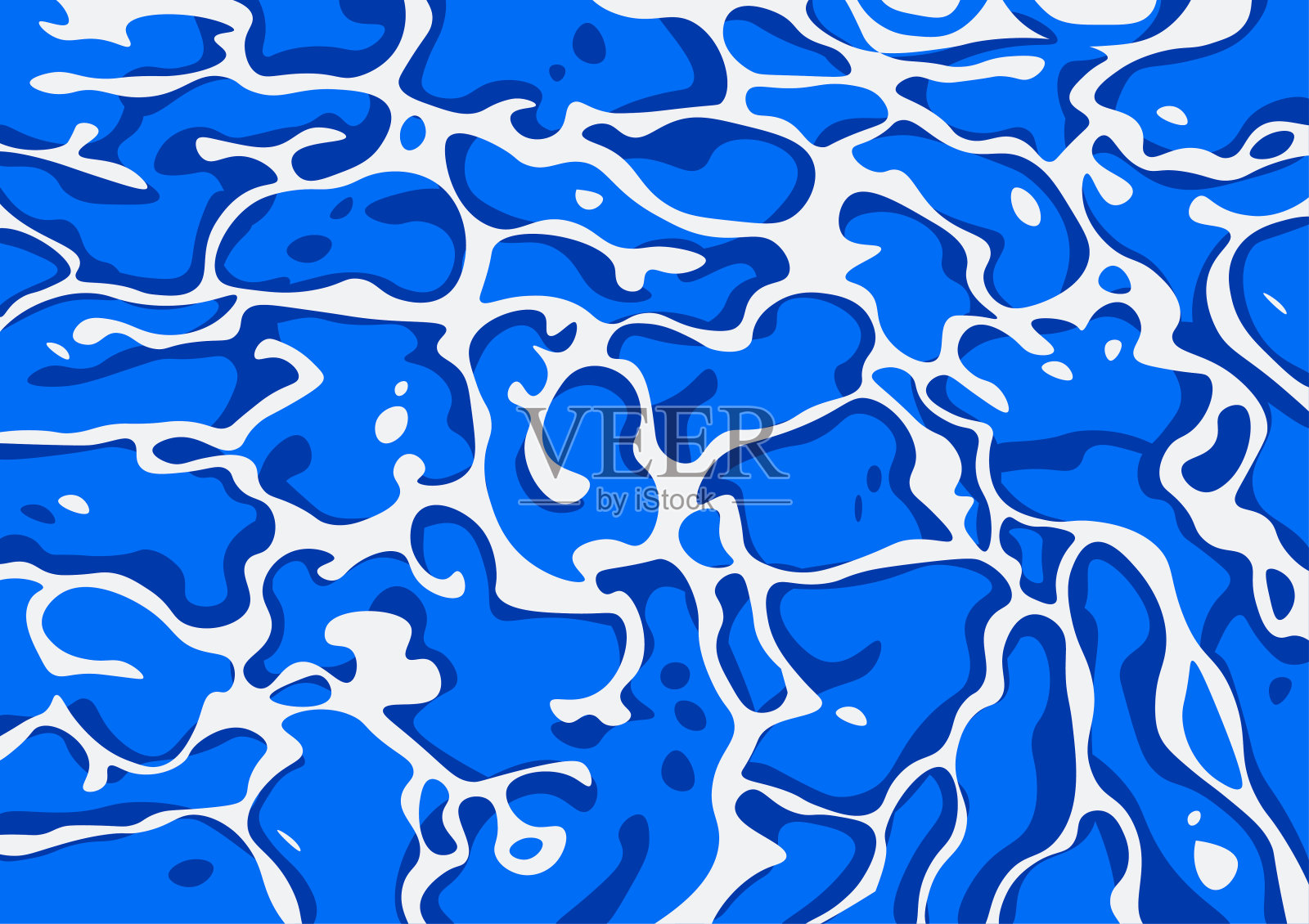 蓝色背景波设计元素图片