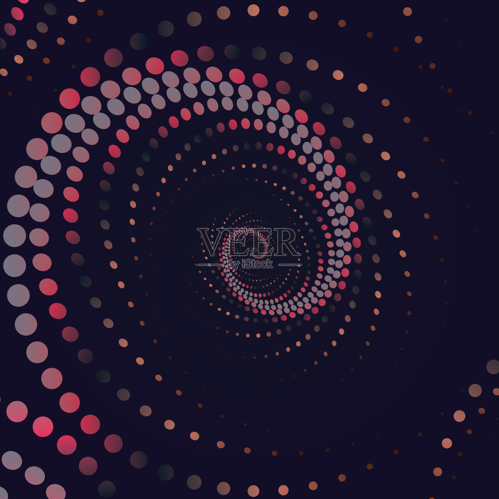 螺旋点形状在黑暗的背景为web和墙纸使用插画图片素材