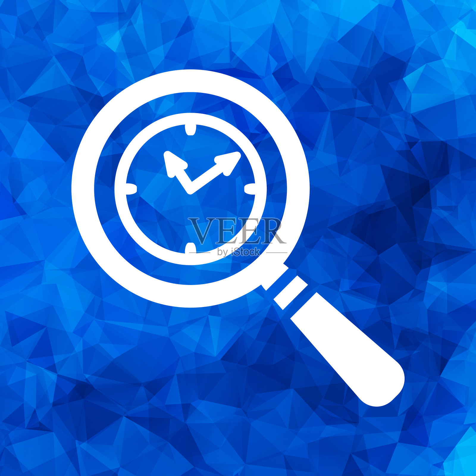 24小时搜索辅助平面图标,时钟搜索图标设计插画图片素材