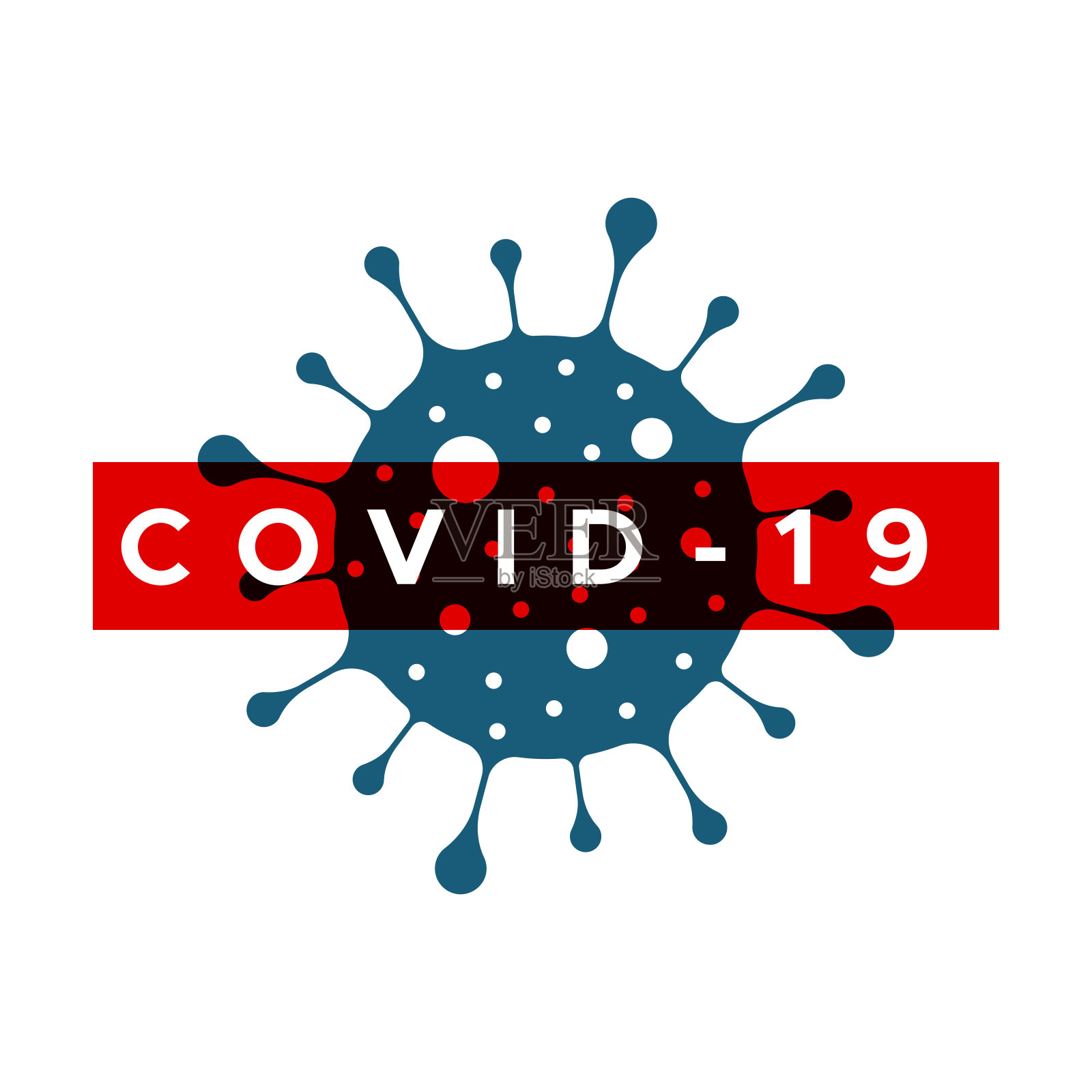 Covid-19图标。矢量插图,平面设计插画图片素材