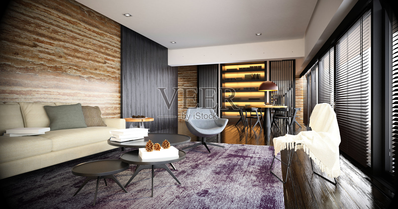 lİvİng房间的3d渲染照片摄影图片