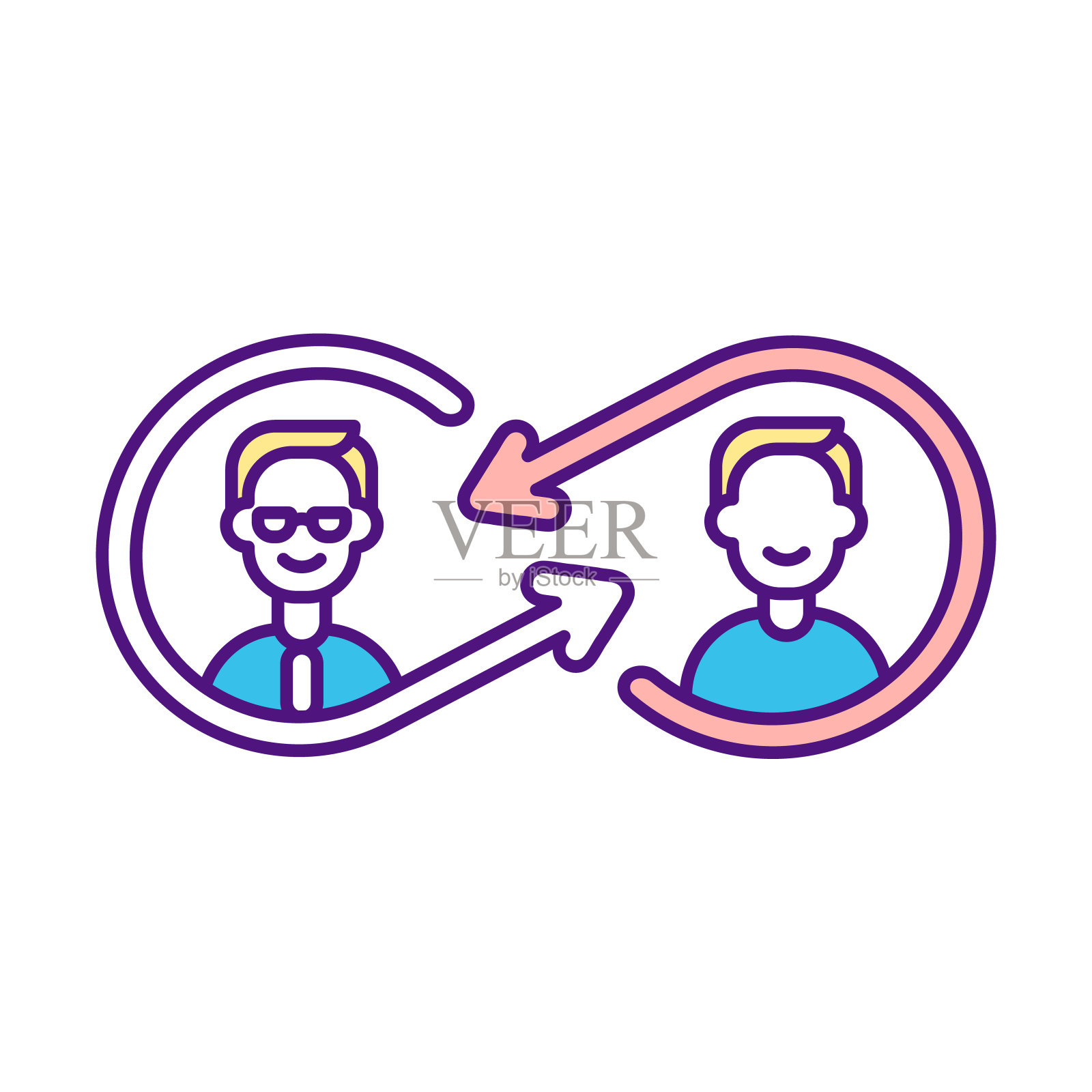 客户参与RGB彩色图标图标素材