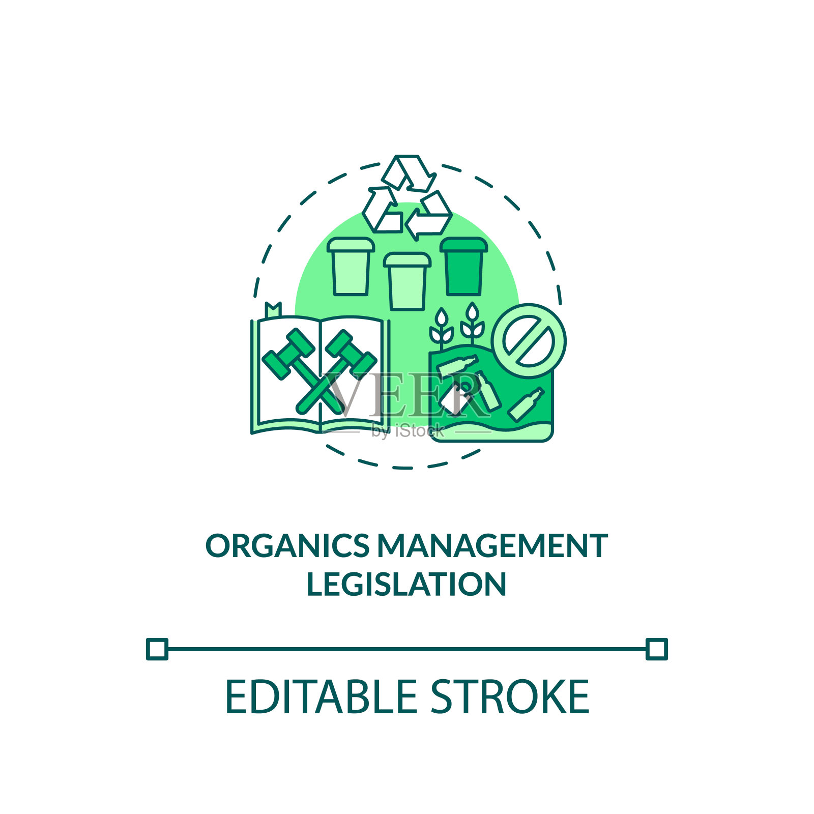 有机管理立法概念图标插画图片素材