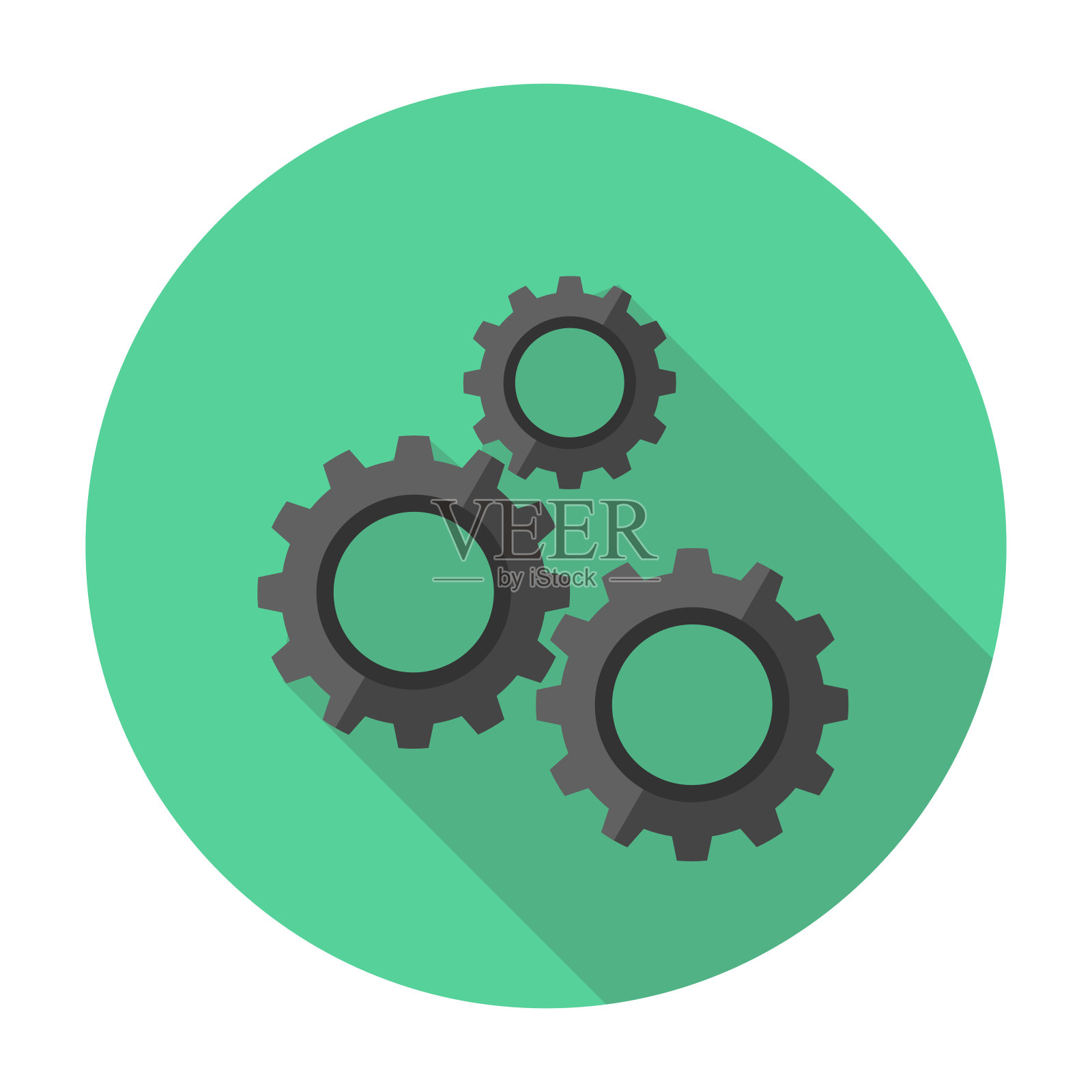 齿轮,工程机械机械-图标矢量插图插画图片素材