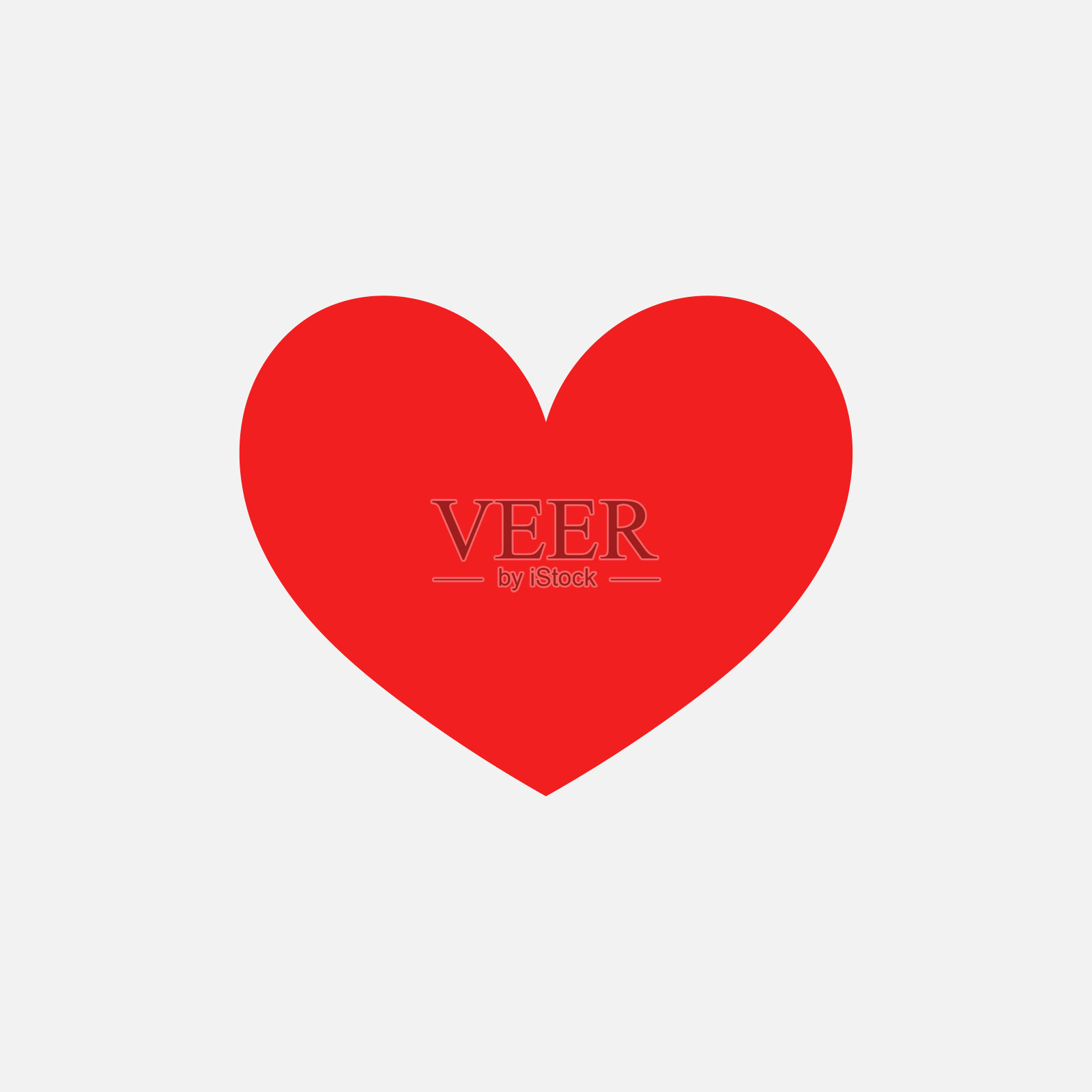 红心平面设计图标。插画图片素材