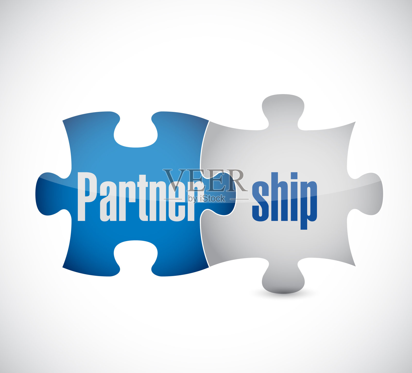 合作拼图块概念标志插图插画图片素材