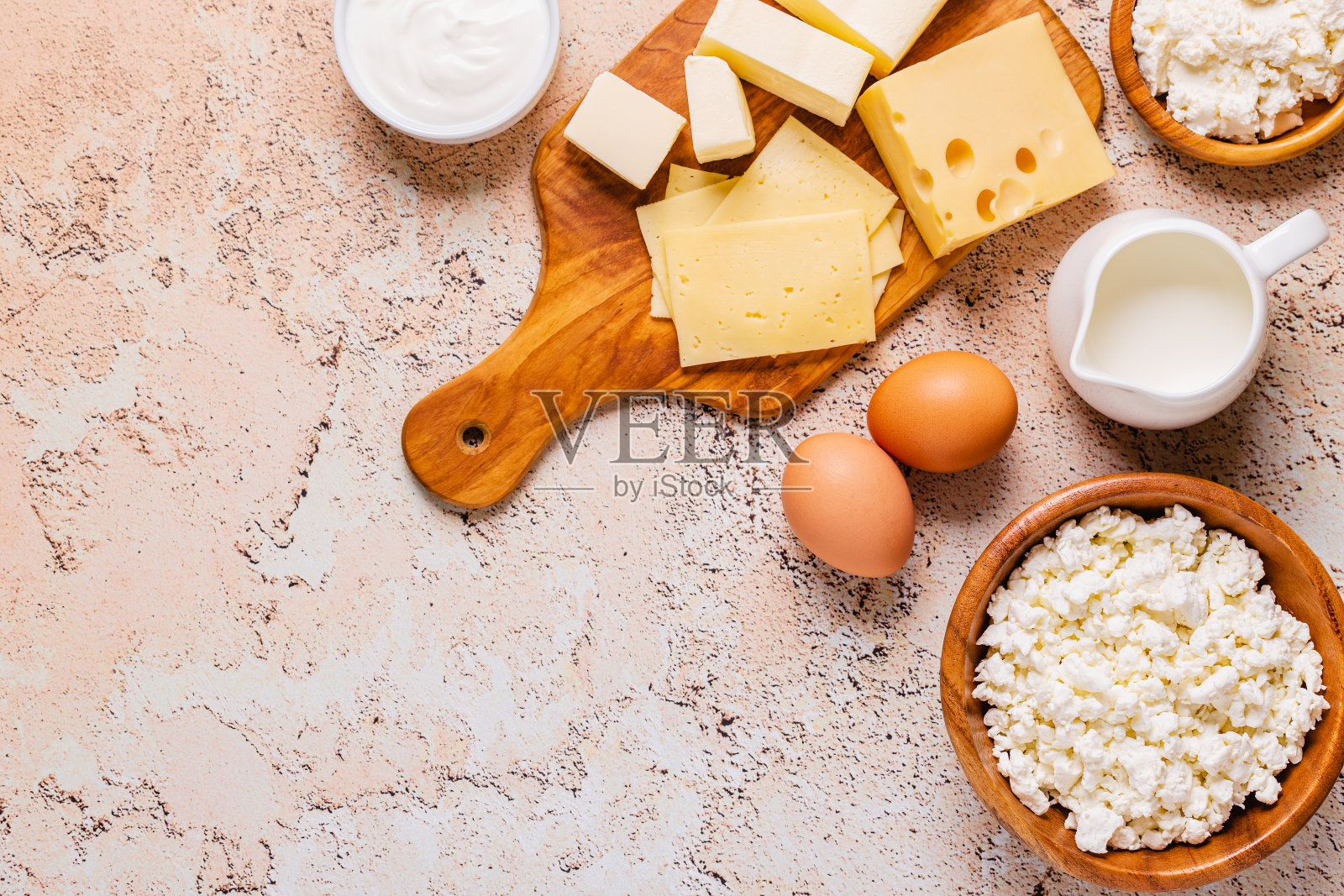 不同类型的乳制品照片摄影图片