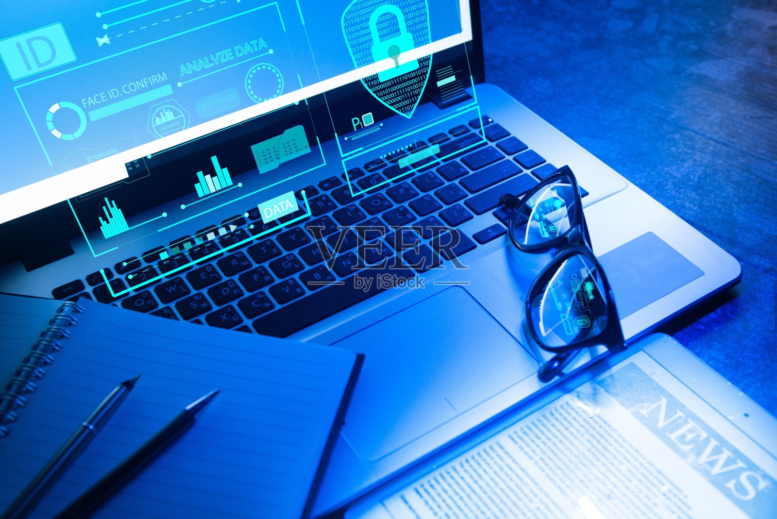 技术安全概念安全数字保护系统照片摄影图片