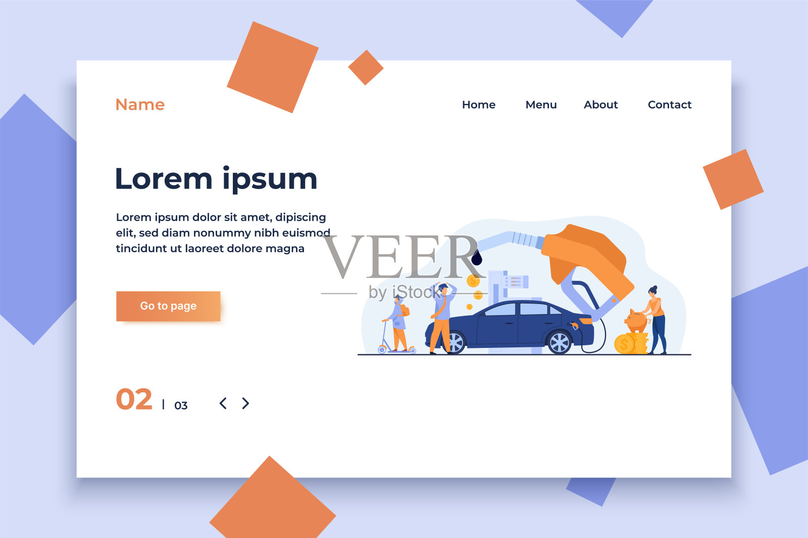 高价格的汽车燃料概念插画图片素材