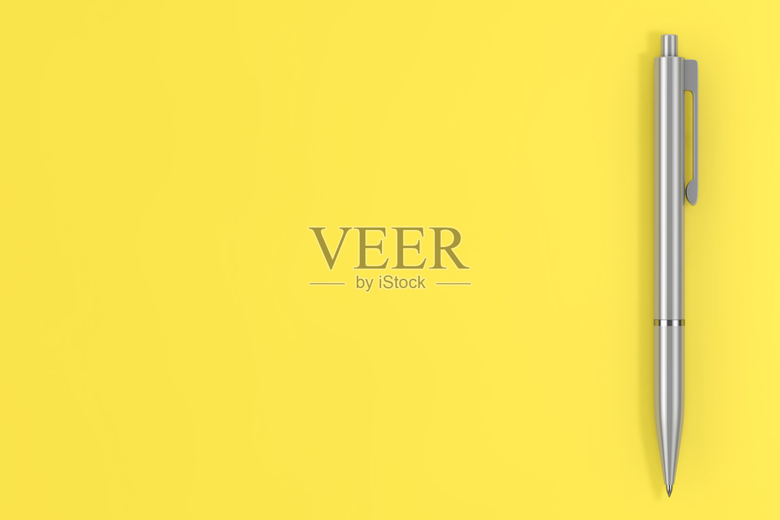 终极灰色笔在照明黄色。3d渲染照片摄影图片