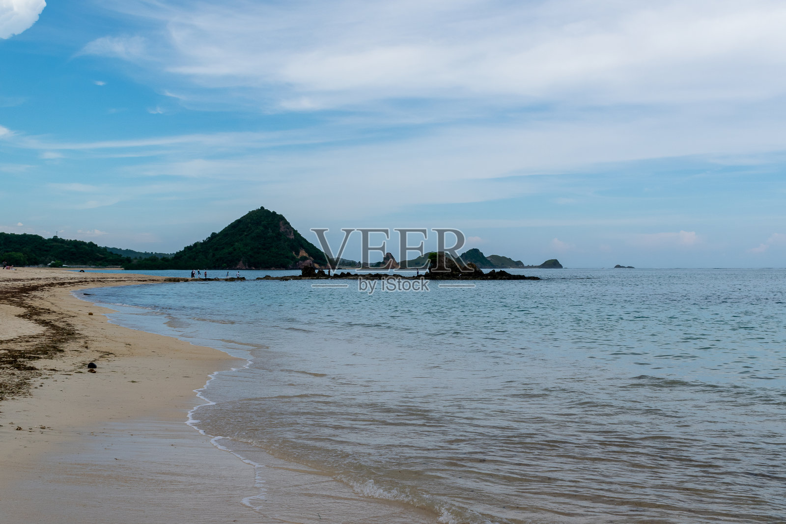 曼达利卡海滩龙目岛照片摄影图片