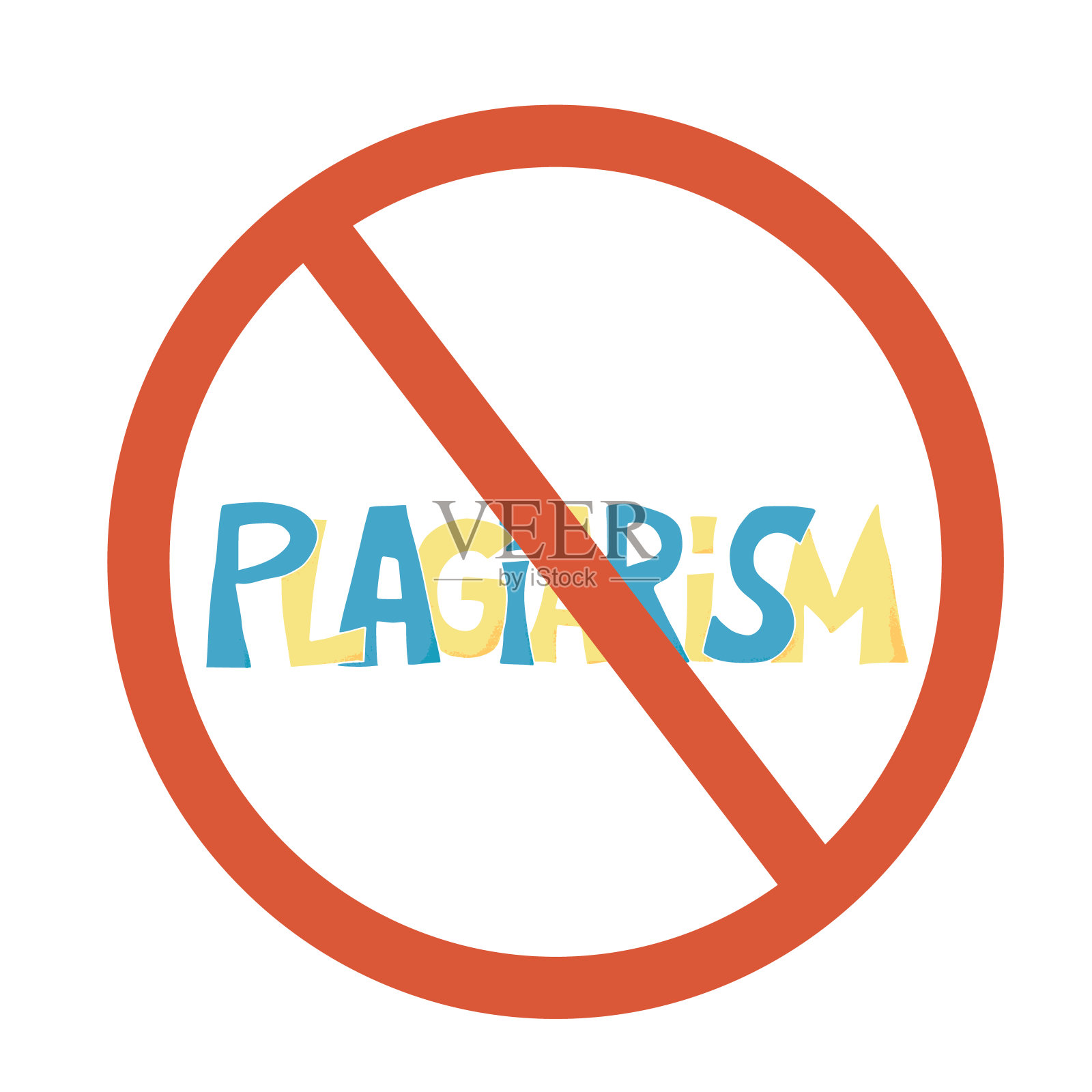 剽窃概念矢量手绘属性文本插画图片素材