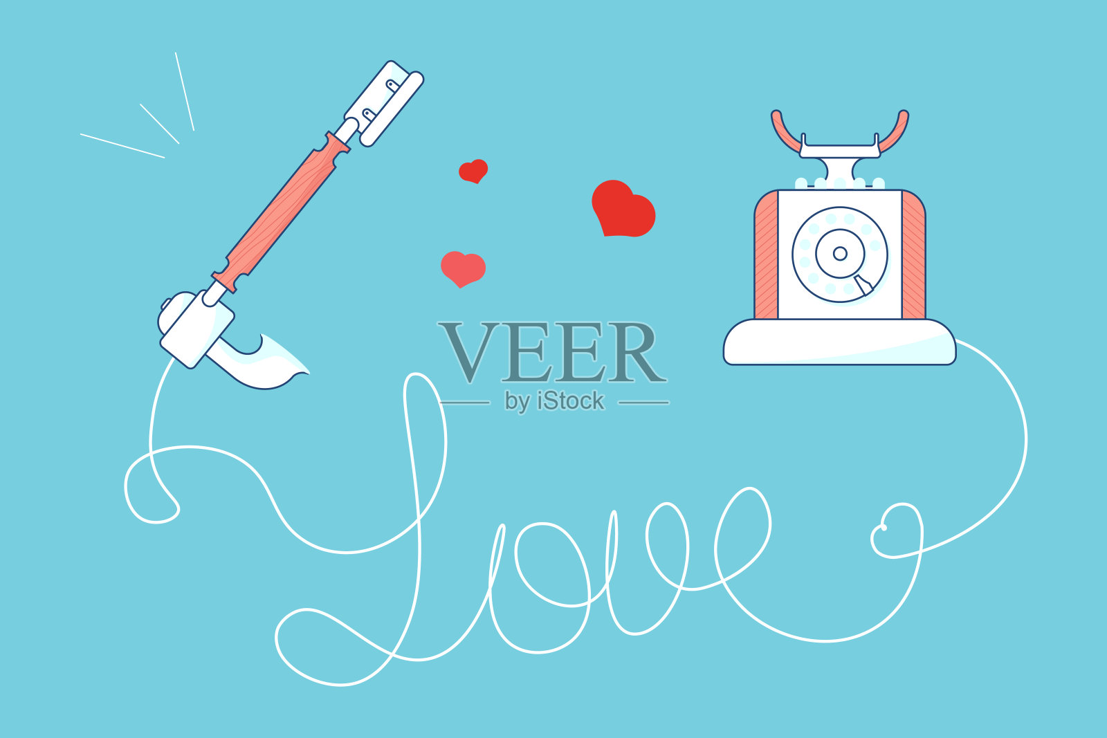 情人节贺卡快乐插画图片素材