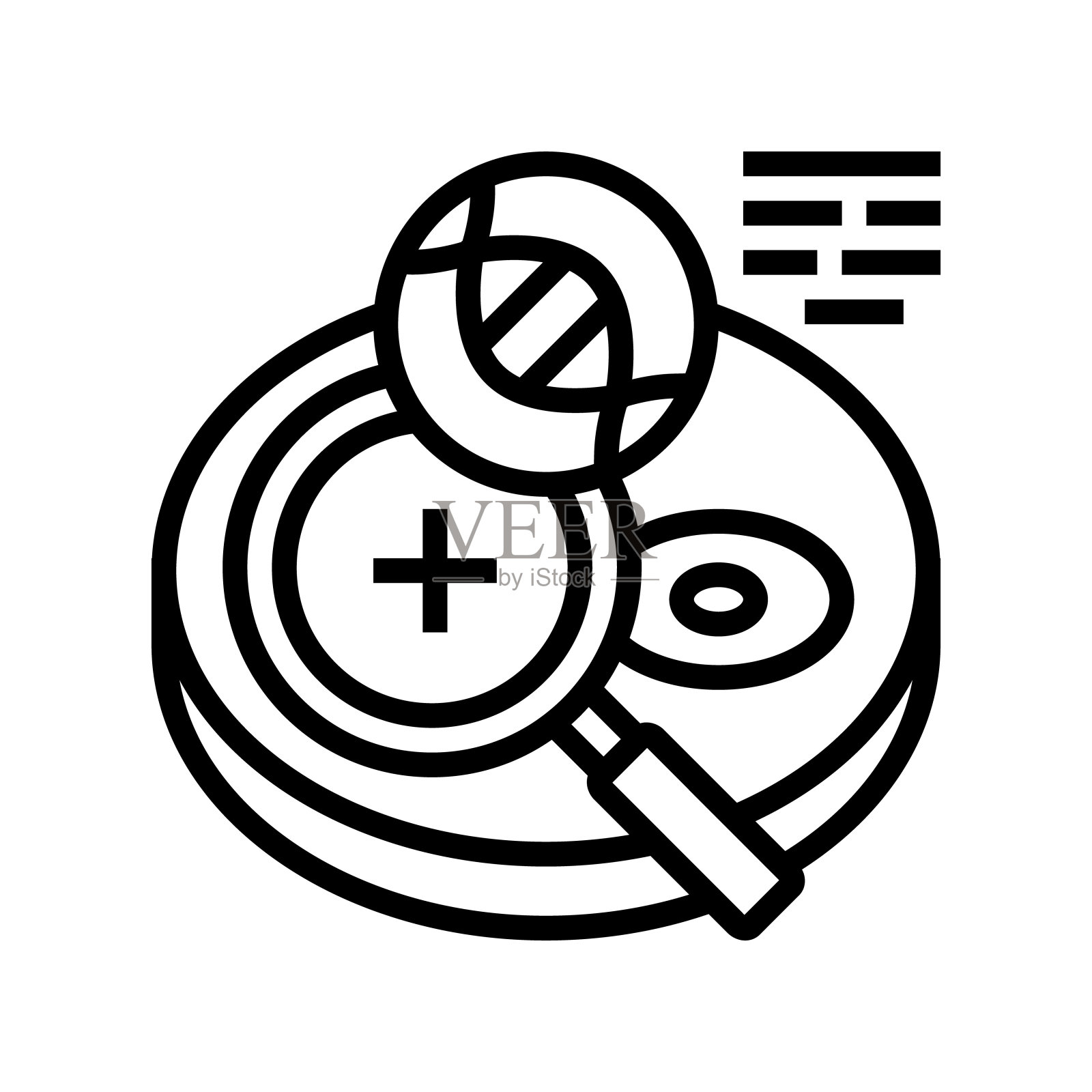 成功施肥指示线图标矢量插图插画图片素材